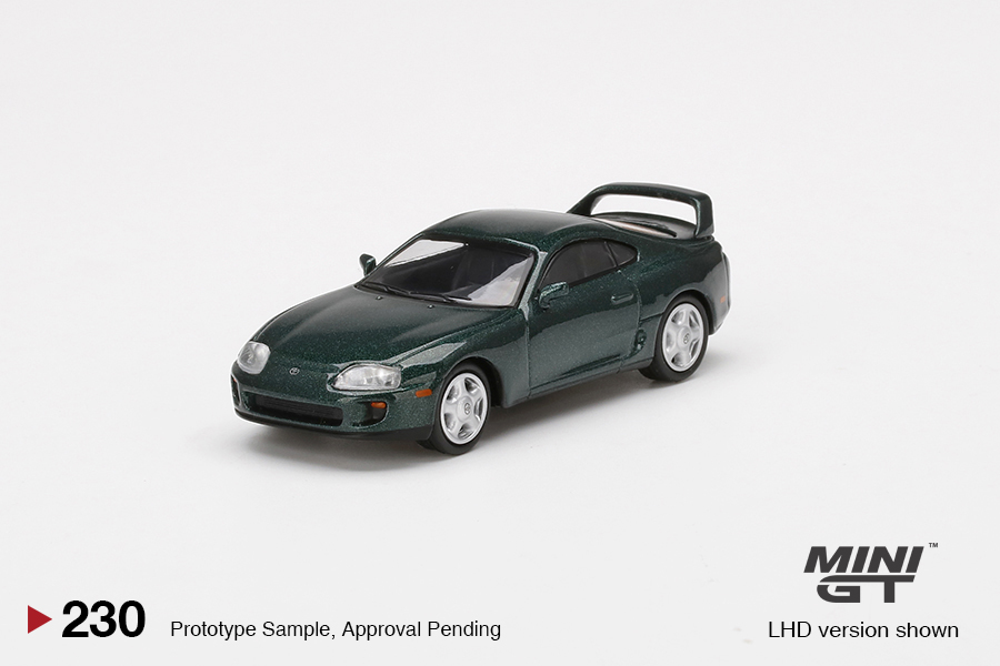 MINI GT #230 — Toyota Supra (JZA80) Dark Green Pearl Metallic - Image 3