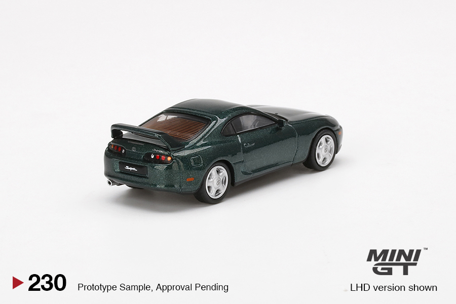 MINI GT #230 — Toyota Supra (JZA80) Dark Green Pearl Metallic - Image 4