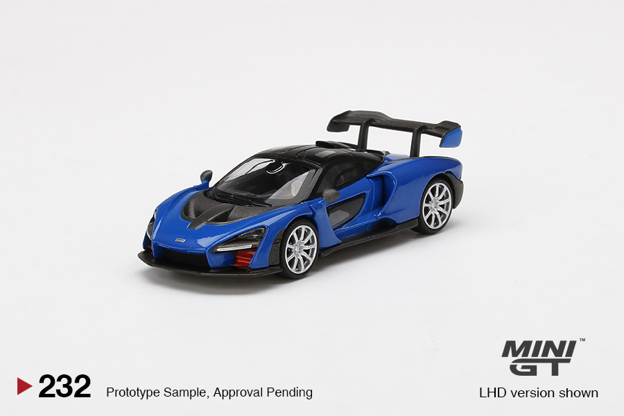 MINI GT #232 — McLaren Senna Antares Blue - Image 3