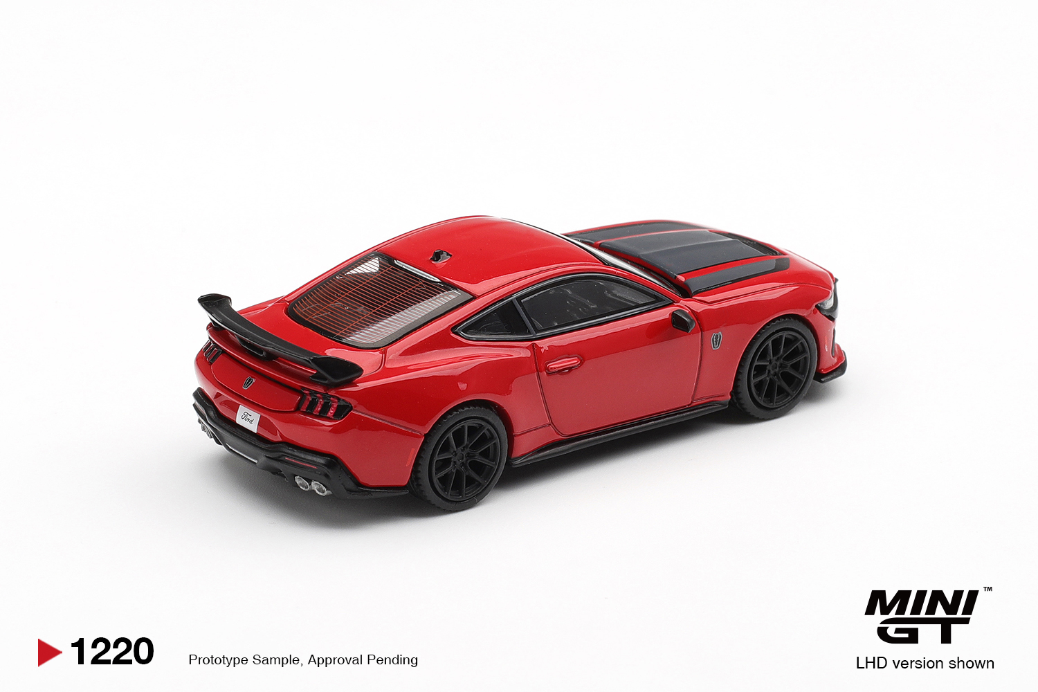 MINI GT #1220 — Ford Mustang Dark Horse Race Red - Image 3
