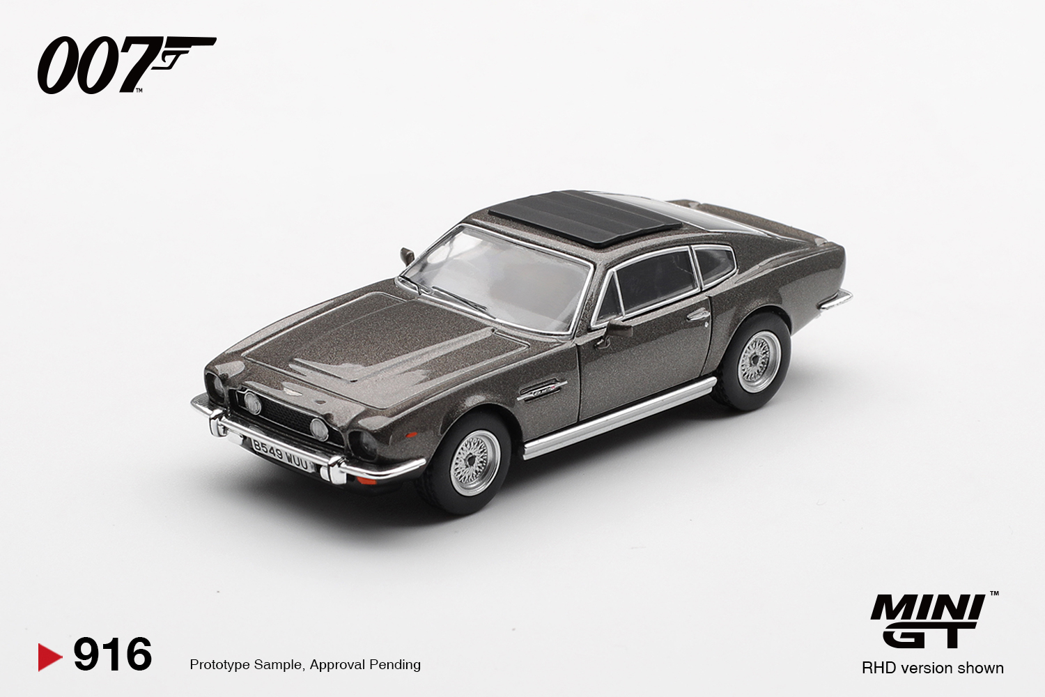 MINI GT #916 — Aston Martin V8 Vantage “The Living Daylights” – Weapons Off