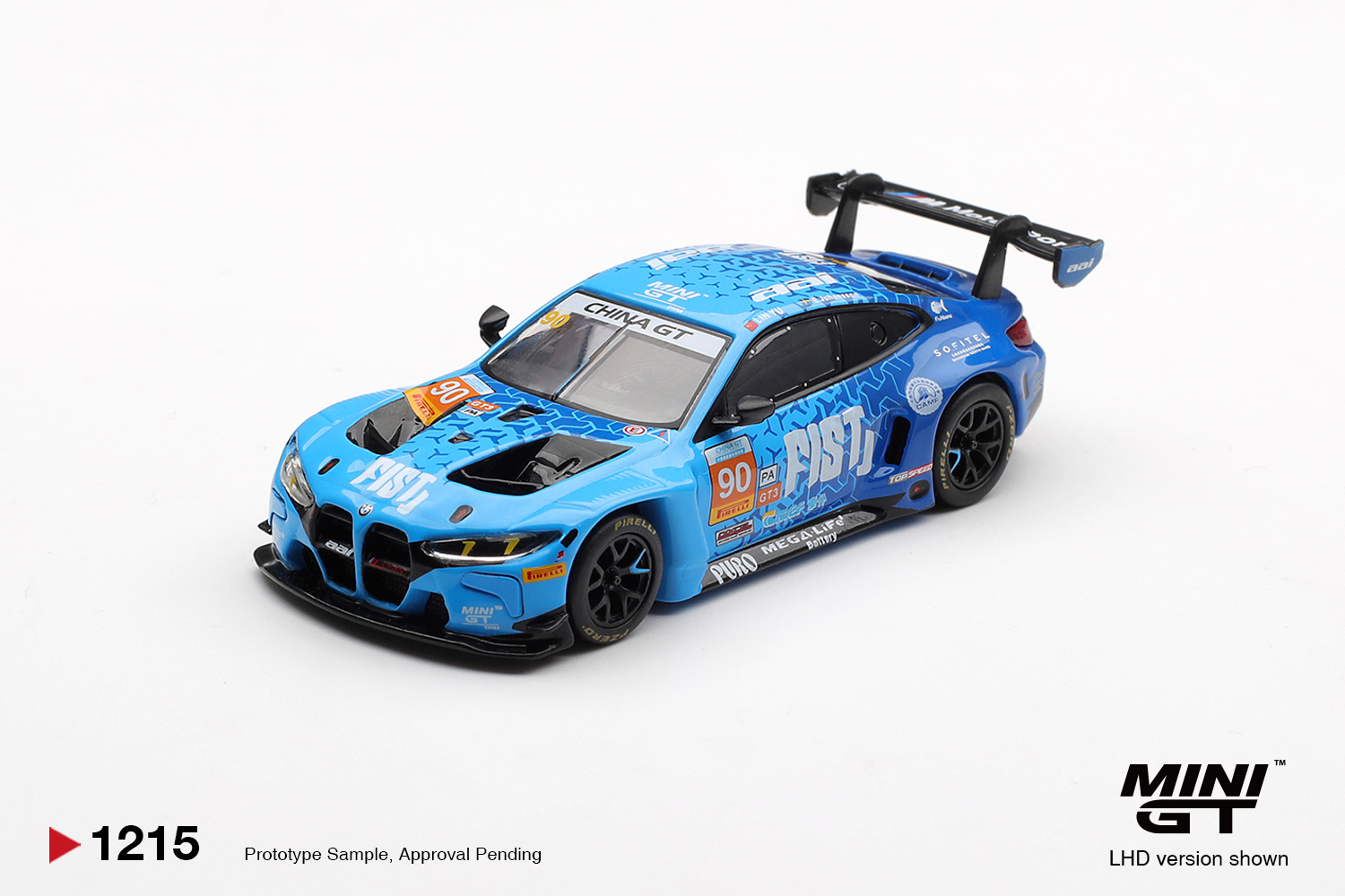 MINI GT #1215 — BMW M4 GT3 EVO #90 FIST Team AAI 2025 China GT