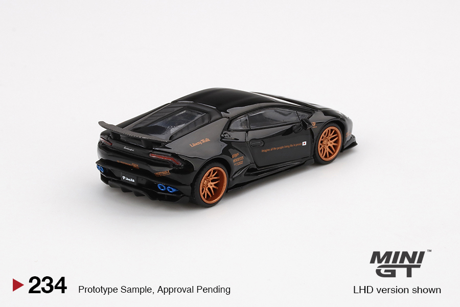 MINI GT #234 — LB★WORKS Lamborghini Huracán ver. 1 Black - Image 4