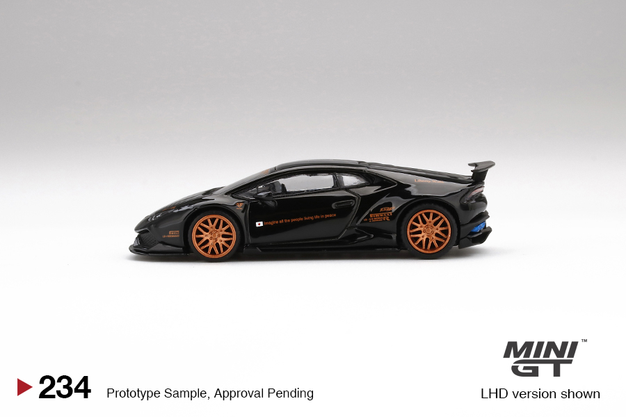 MINI GT #234 — LB★WORKS Lamborghini Huracán ver. 1 Black - Image 5