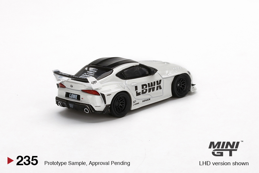 MINI GT #235 — LB★WORKS Toyota GR Supra White LHD / RHD version available - Image 4