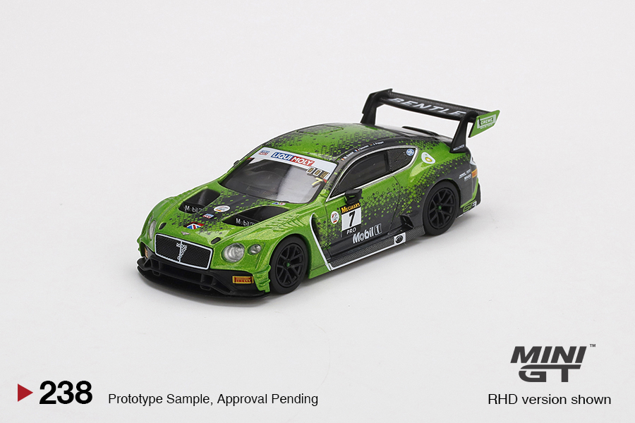 MINI GT #238 — Bentley Continental GT3 #7 Bentley Team M-Sport 2020 Liqui-Moly Bathurst 12 Hrs Winner RHD version only - Image 3