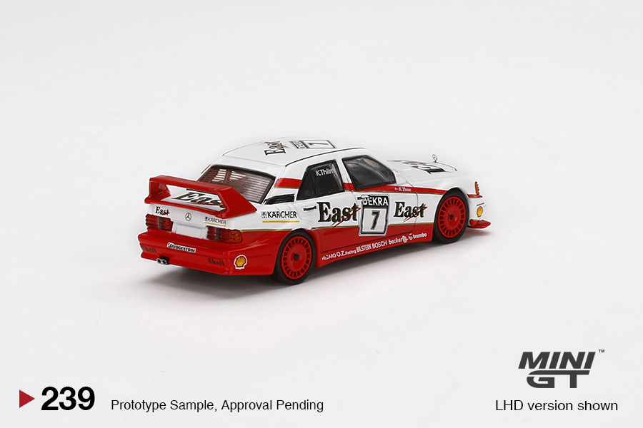 MINI GT #239 — Mercedes-Benz 190E 2.5-16 Evolution II #7 "East" 1991 DTM - Image 4