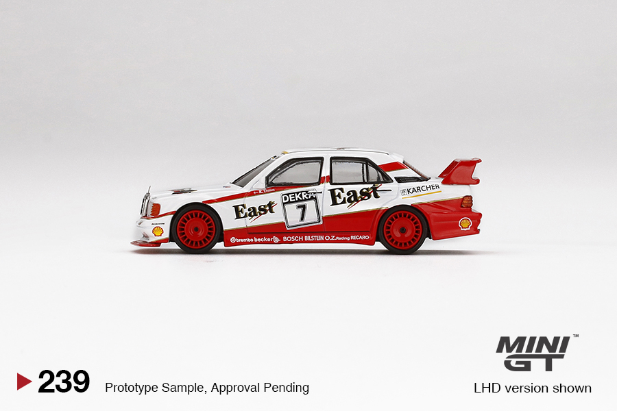 MINI GT #239 — Mercedes-Benz 190E 2.5-16 Evolution II #7 "East" 1991 DTM - Image 5