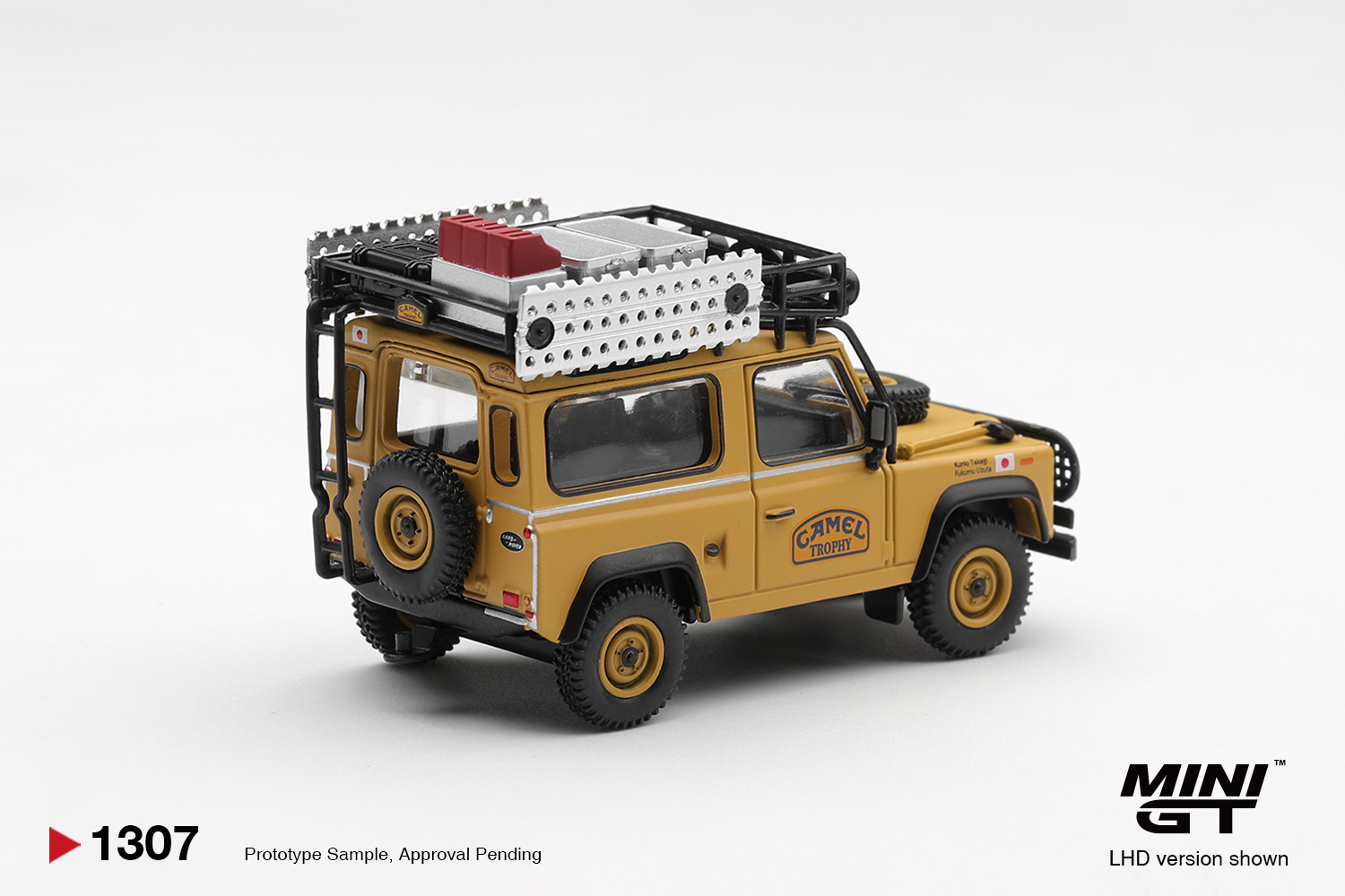 MINI GT #1307 — Land Rover Defender 90 1985 Camel Trophy Borneo Team Japan - Image 3