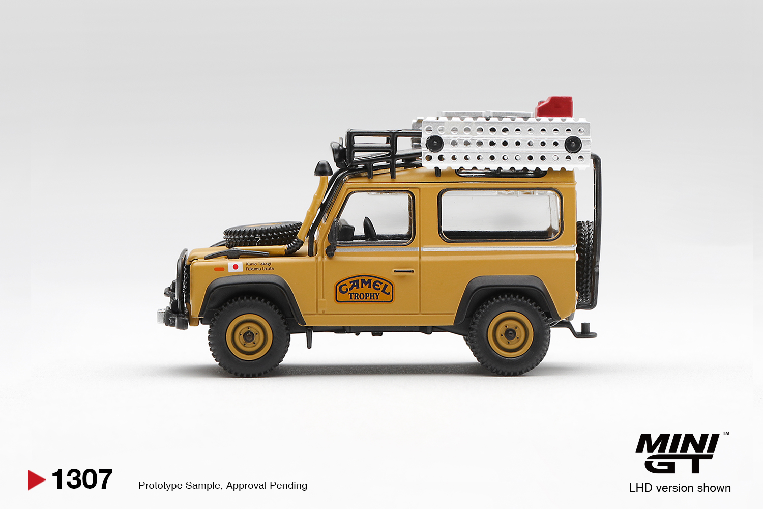 MINI GT #1307 — Land Rover Defender 90 1985 Camel Trophy Borneo Team Japan - Image 4