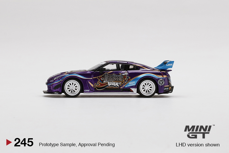 MINI GT #245 — LB-Silhouette WORKS GT NISSAN 35GT-RR Ver.1 "Purple Metallic" LHD version only Limited Edition 5000 pcs - Image 5
