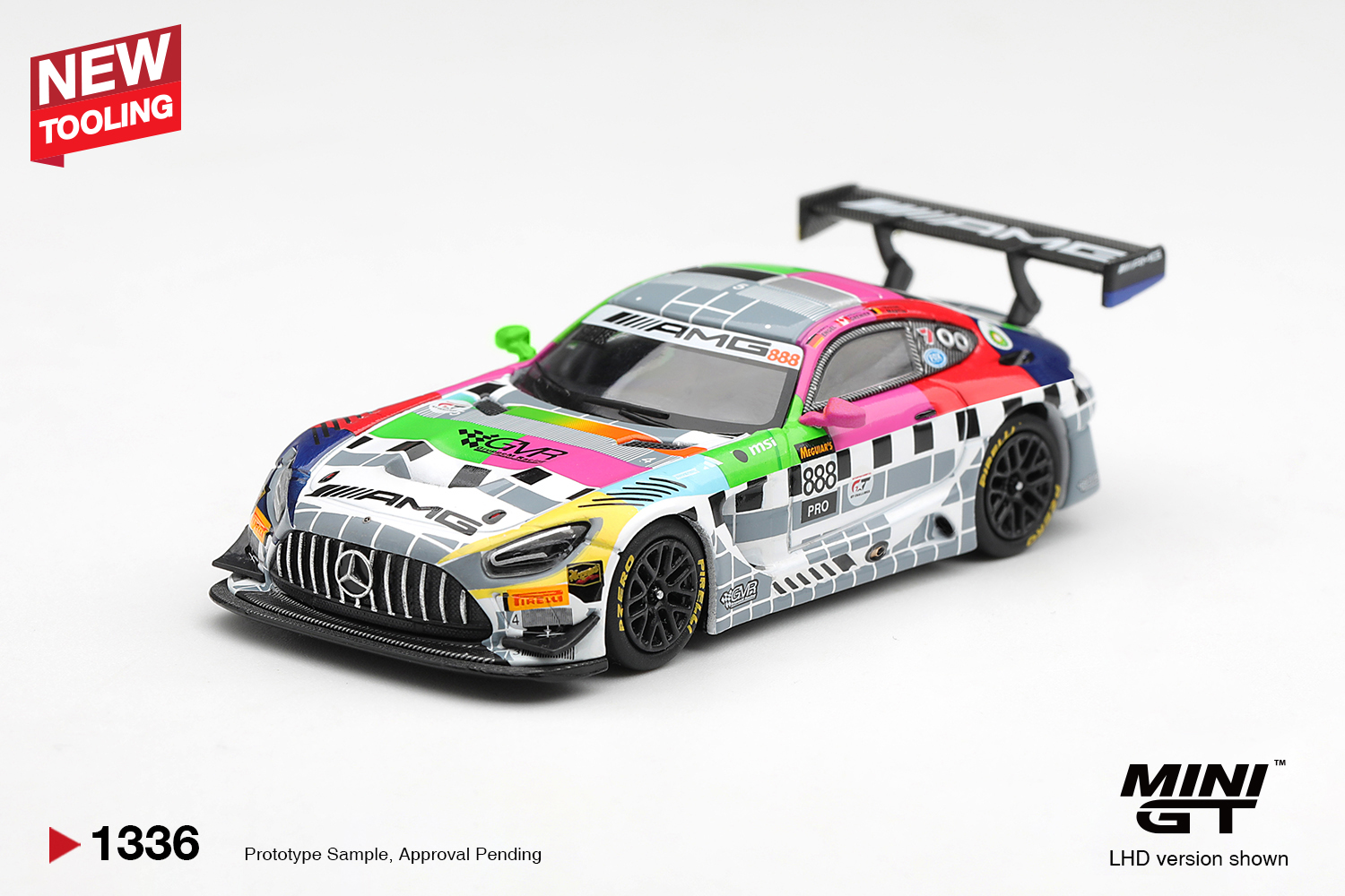 MINI GT #1336 — Mercedes-AMG GT3 #888 Mercedes-AMG Team GMR Meguiar´s Bathurst 12 Hour 2025