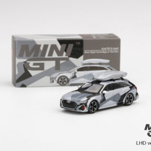 MINI GT #256 — Audi RS 6 Avant Silver Digital Camouflage w/ Roof Box LHD version only [ CHINA EXCLUSIVE PRODUCT ]