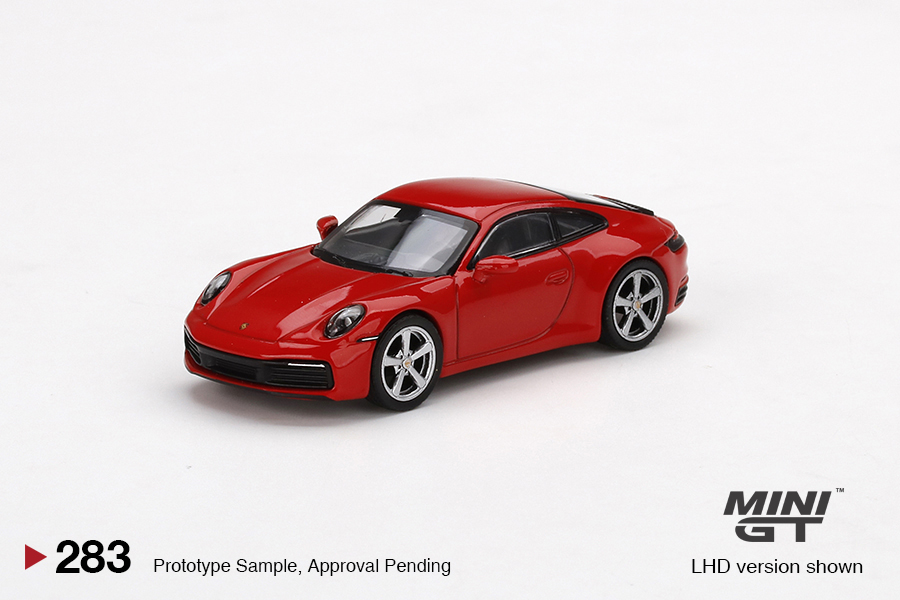MINI GT #283 — Porsche 911 (992) Carrera S Guards Red - Image 3