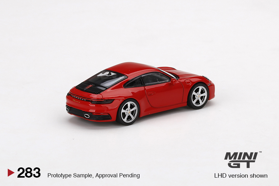 MINI GT #283 — Porsche 911 (992) Carrera S Guards Red - Image 4