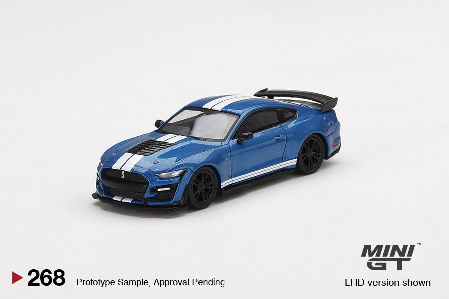 MINI GT #268 — Ford Mustang Shelby GT500 Ford Performance Blue LHD / RHD version available. - Image 3