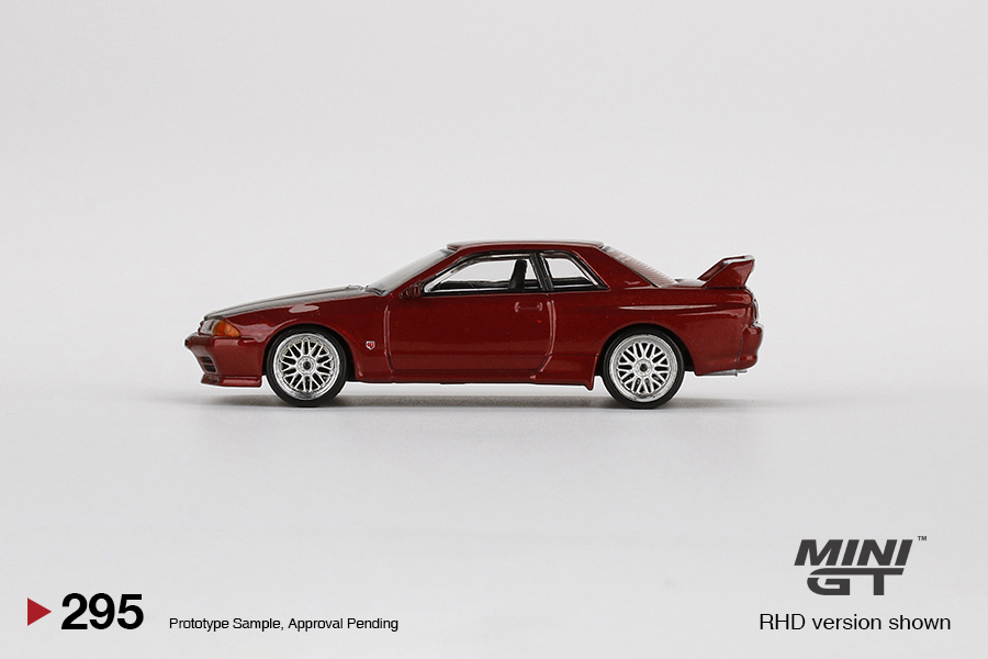 MINI GT #295 — Nissan Skyline GT-R (R32) Red Pearl w/ BBS LM Wheel - Image 5