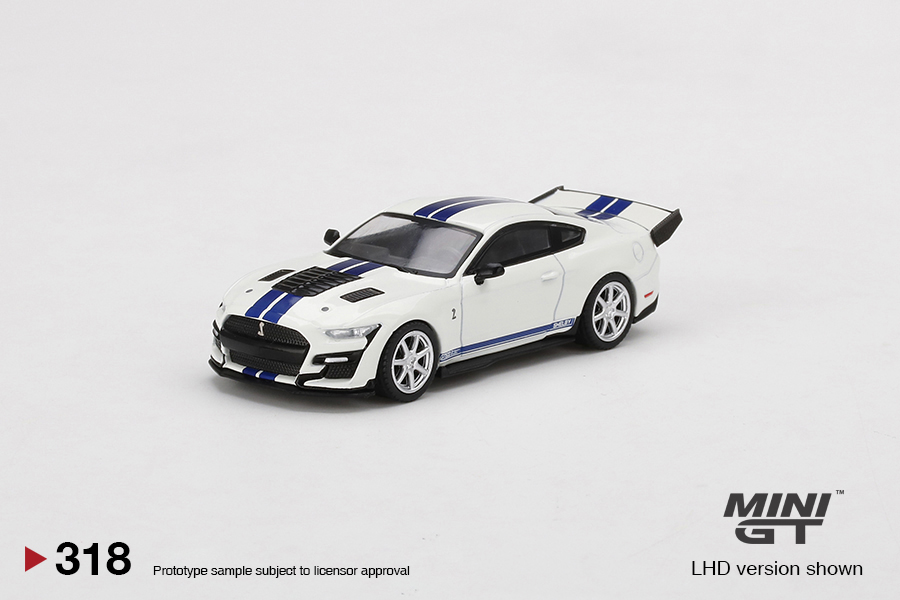 MINI GT #318 — Ford Shelby GT500 Dragonsnake Concept Oxford White - Image 3