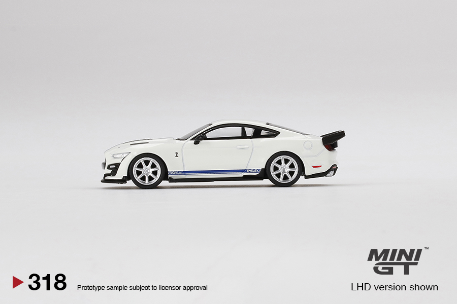 MINI GT #318 — Ford Shelby GT500 Dragonsnake Concept Oxford White - Image 5