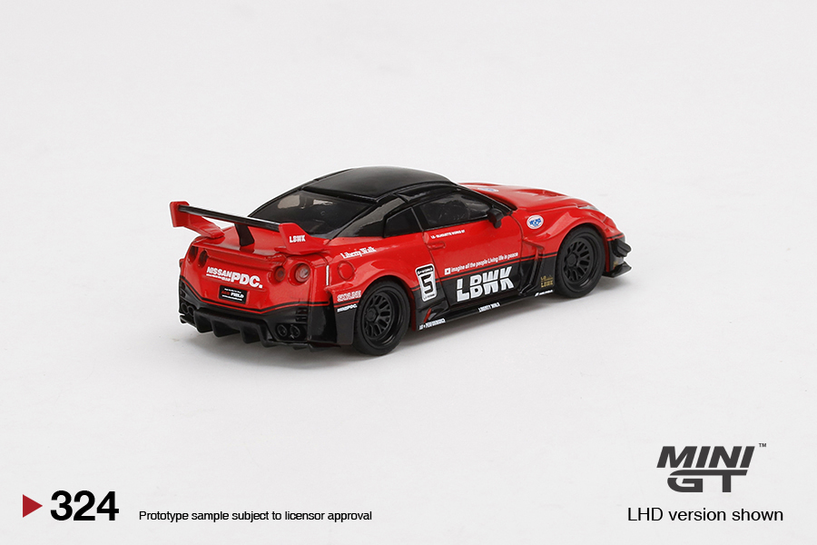 MINI GT #324 — LB-Silhouette WORKS GT NISSAN 35GT-RR Ver.1 Red/Black - Image 4