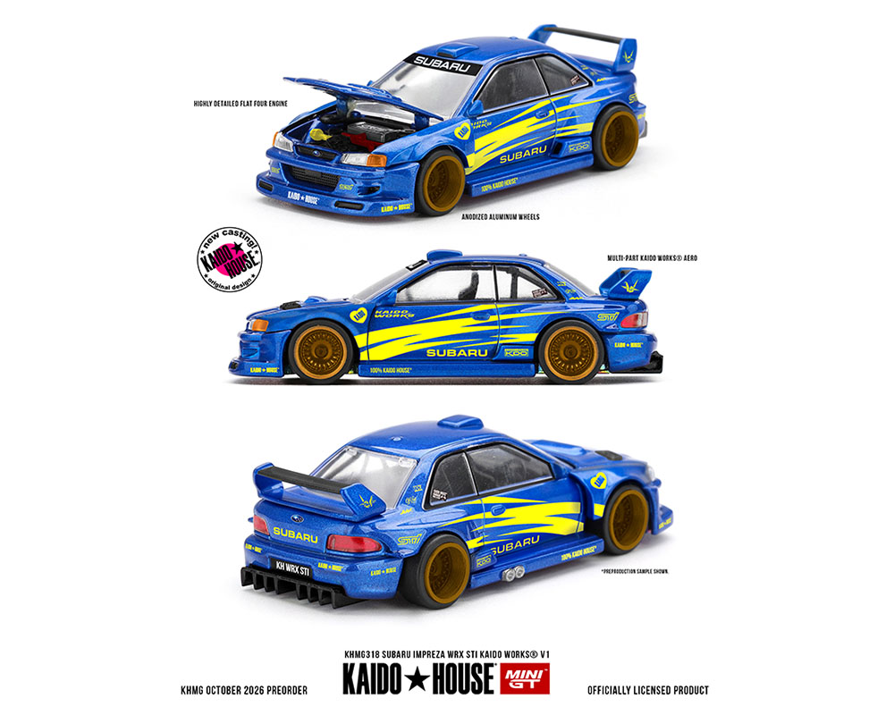 Kaido House x Mini GT Subaru Impreza WRX STI KAIDO WORKS V1 - Blue